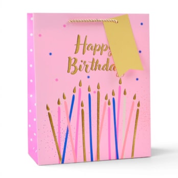 Wholesale Girls Foiled Embossed Birthday Medium Gift Bag 26x32x12cm | Wholesale Direct Wholesale Girls Foiled Embossed Birthday Medium Gift Bag 26x32x12cm | Wholesale Direct