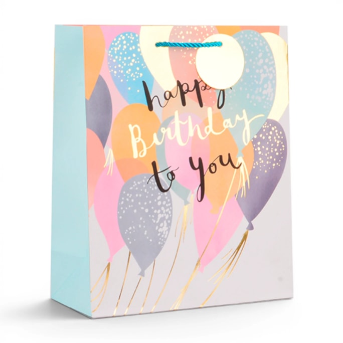 Wholesale Unisex Foiled Birthday Medium Gift Bag 26x32x12cm | Wholesale Direct