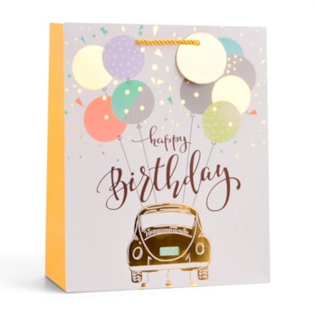 Wholesale Unisex Foiled Birthday Medium Gift Bag 26x32x12cm | Wholesale Direct