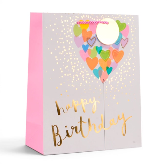 Wholesale Unisex Foiled Birthday Medium Gift Bag 26x32x12cm | Wholesale Direct
