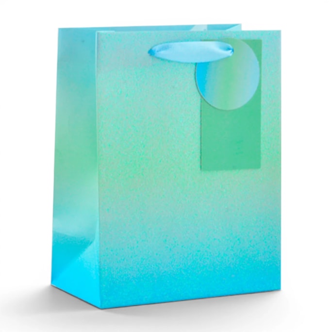 Wholesale Ombre Iridescent Glitter Medium Gift Bag 26x32x12cm | Wholesale Direct