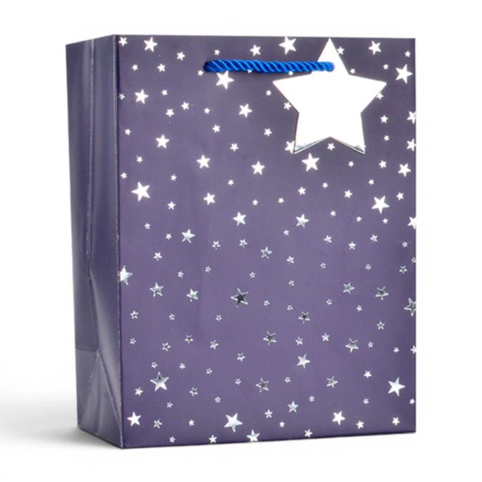 Wholesale Foiled Star Medium Gift Bag 26x32x12cm | Wholesale Direct