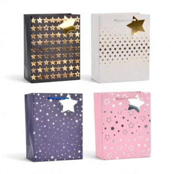 Wholesale Foiled Star Large Gift Bag 30x42x12cm | Wholesale Direct Wholesale Foiled Star Large Gift Bag 30x42x12cm | Wholesale Direct