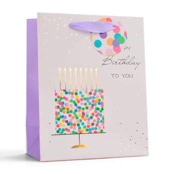 Wholesale Confetti Detail Foiled Medium Gift Bag 26x32x12cm | Wholesale Direct