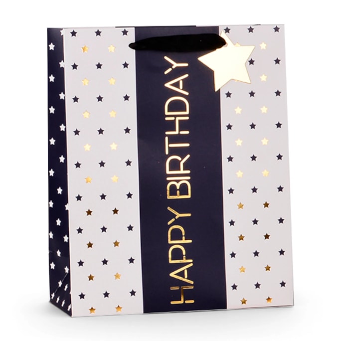 Wholesale Mens Foiled Happy Birthday Large Gift Bag 30x42x12cm | Wholesale Direct Wholesale Mens Foiled Happy Birthday Large Gift Bag 30x42x12cm | Wholesale Direct