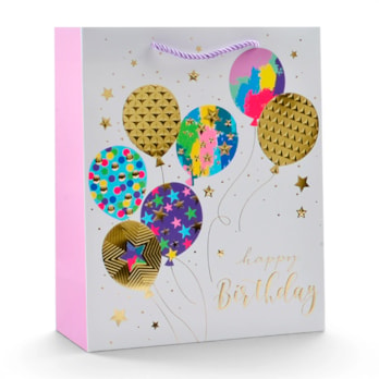 Wholesale Unisex Foiled Medium Gift Bag 26x32x12cm | Wholesale Direct