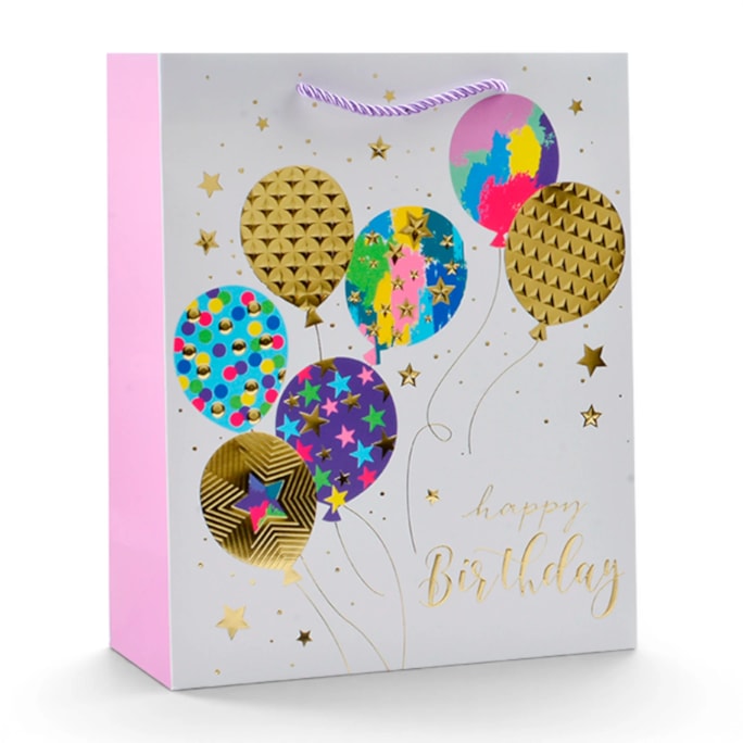 Wholesale Unisex Foiled Medium Gift Bag 26x32x12cm | Wholesale Direct