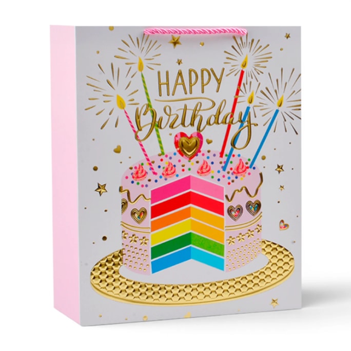 Wholesale Unisex Foiled Medium Gift Bag 26x32x12cm | Wholesale Direct