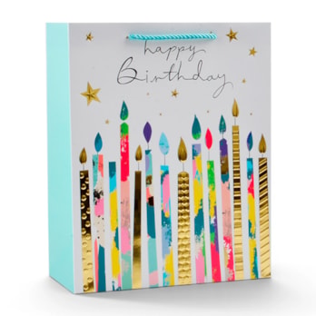 Wholesale Unisex Foiled Medium Gift Bag 26x32x12cm | Wholesale Direct