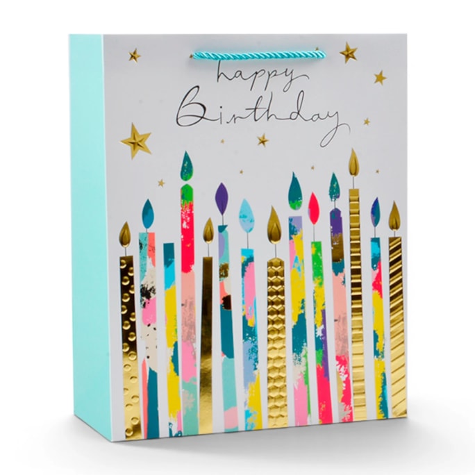 Wholesale Unisex Foiled Medium Gift Bag 26x32x12cm | Wholesale Direct