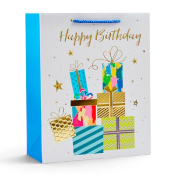 Wholesale Unisex Foiled  Large Gift Bag 30x42x12cm | Wholesale Direct