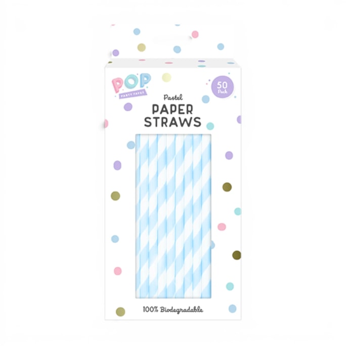 Wholesale Paper Straws Pastel 50pk | Wholesale Direct