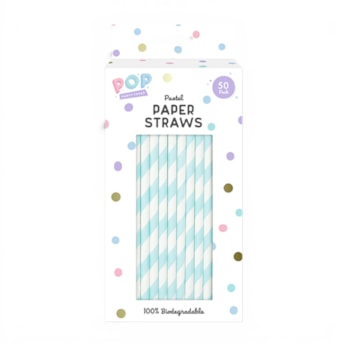 Wholesale Paper Straws Pastel 50pk | Wholesale Direct