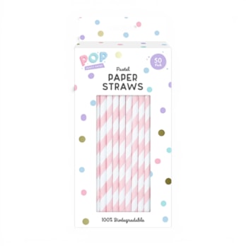 Wholesale Paper Straws Pastel 50pk | Wholesale Direct