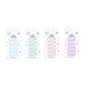 Wholesale Paper Straws Pastel 50pk | Wholesale Direct