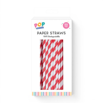 Wholesale Paper Straws Bright 50pk | Wholesale Direct