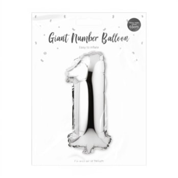 Wholesale Silver Foil Number Balloon 65cm | Wholesale Direct