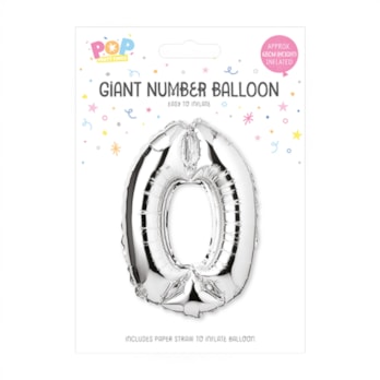 Wholesale Silver Foil Number Balloon 65cm | Wholesale Direct