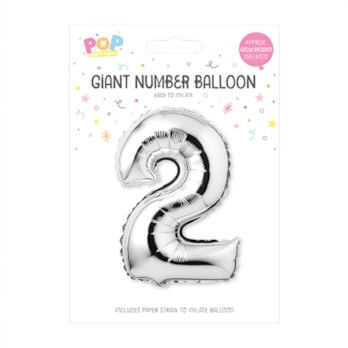 Wholesale Silver Foil Number Balloon 65cm | Wholesale Direct
