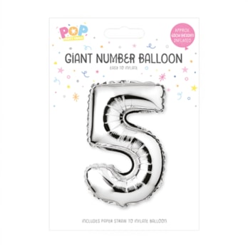Wholesale Silver Foil Number Balloon 65cm | Wholesale Direct