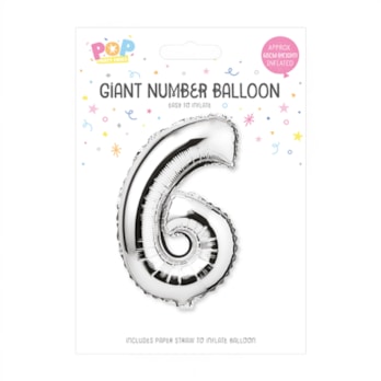 Wholesale Silver Foil Number Balloon 65cm | Wholesale Direct