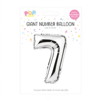 Wholesale Silver Foil Number Balloon 65cm | Wholesale Direct