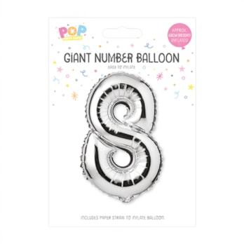 Wholesale Silver Foil Number Balloon 65cm | Wholesale Direct