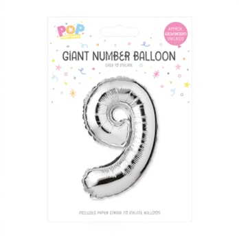 Wholesale Silver Foil Number Balloon 65cm | Wholesale Direct