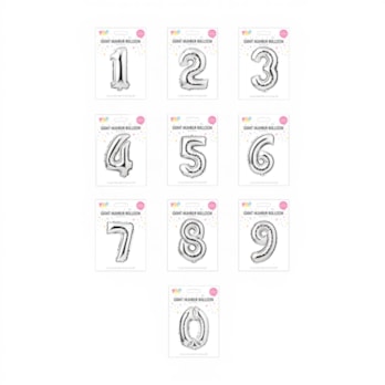 Wholesale Silver Foil Number Balloon 65cm | Wholesale Direct