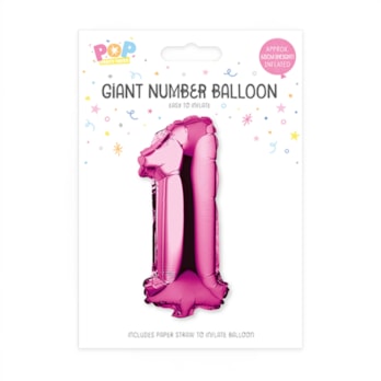 Wholesale Pink Foil Number Balloon 65cm | Wholesale Direct