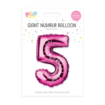 Wholesale Pink Foil Number Balloon 65cm | Wholesale Direct