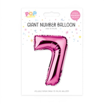 Wholesale Pink Foil Number Balloon 65cm | Wholesale Direct