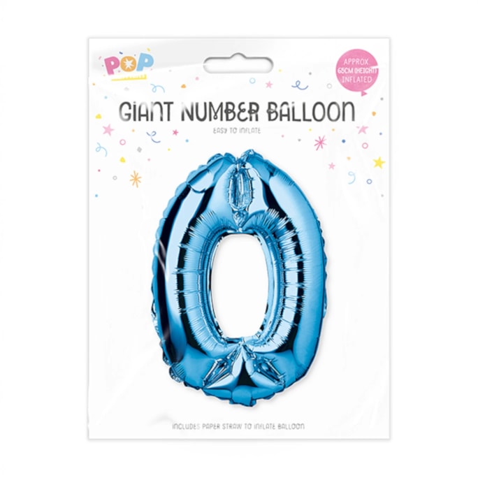Wholesale Blue Foil Number Balloon 65cm | Wholesale Direct