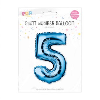 Wholesale Blue Foil Number Balloon 65cm | Wholesale Direct