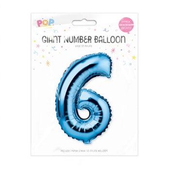 Wholesale Blue Foil Number Balloon 65cm | Wholesale Direct