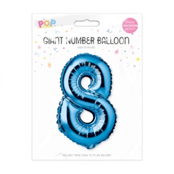 Wholesale Blue Foil Number Balloon 65cm | Wholesale Direct