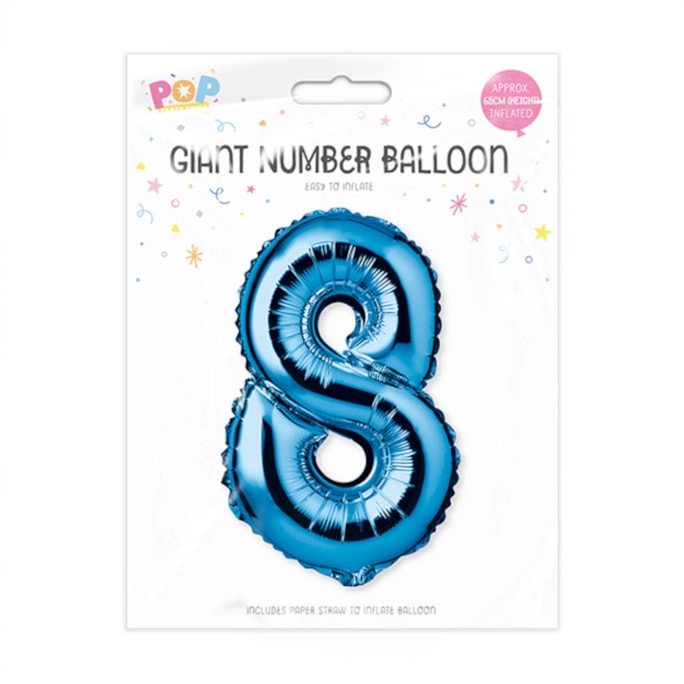 Wholesale Blue Foil Number Balloon 65cm | Wholesale Direct