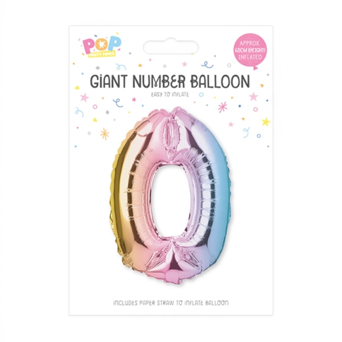 Wholesale Multicoloured Foil Number Balloon 65cm | Wholesale Direct