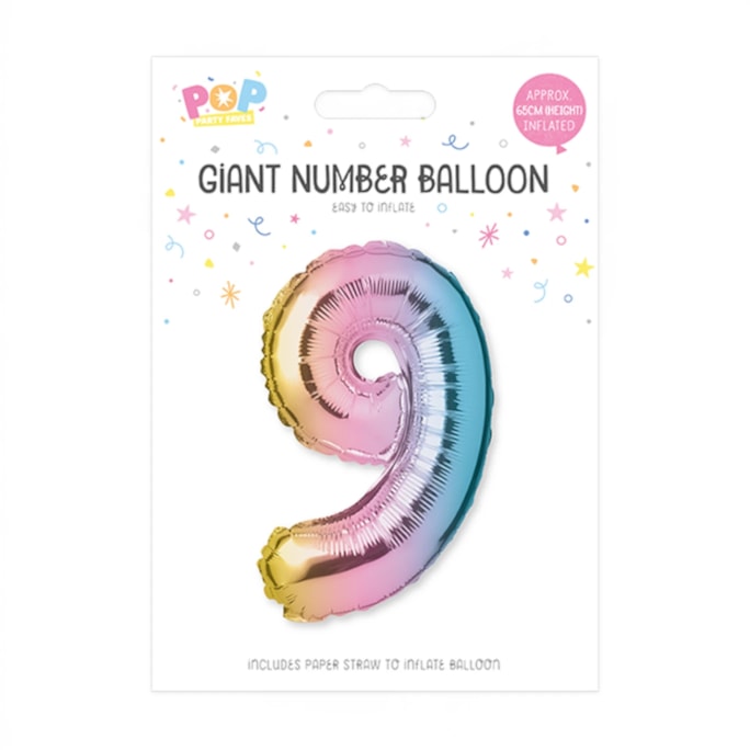 Wholesale Multicoloured Foil Number Balloon 65cm | Wholesale Direct