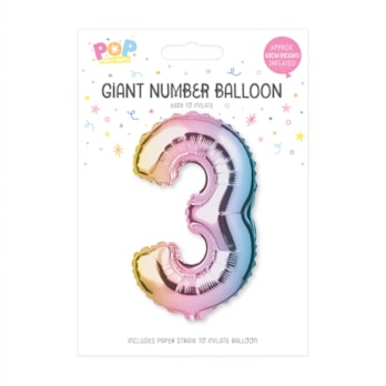 Wholesale Multicoloured Foil Number Balloon 65cm | Wholesale Direct