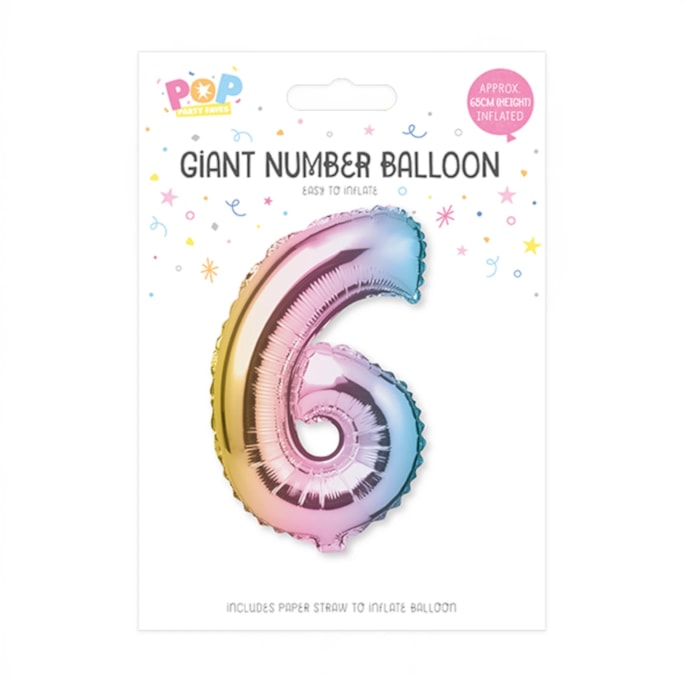 Wholesale Multicoloured Foil Number Balloon 65cm | Wholesale Direct