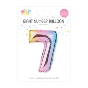 Wholesale Multicoloured Foil Number Balloon 65cm | Wholesale Direct