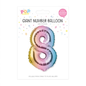 Wholesale Multicoloured Foil Number Balloon 65cm | Wholesale Direct
