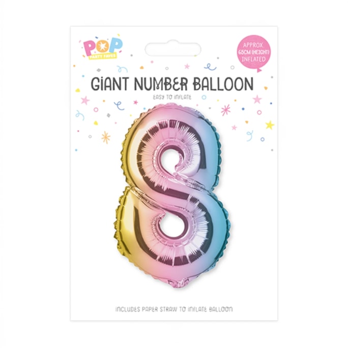 Wholesale Multicoloured Foil Number Balloon 65cm | Wholesale Direct