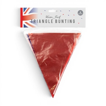 Wholesale Union Jack PVC Solid Triangle Bunting 8m | Wholesale Direct