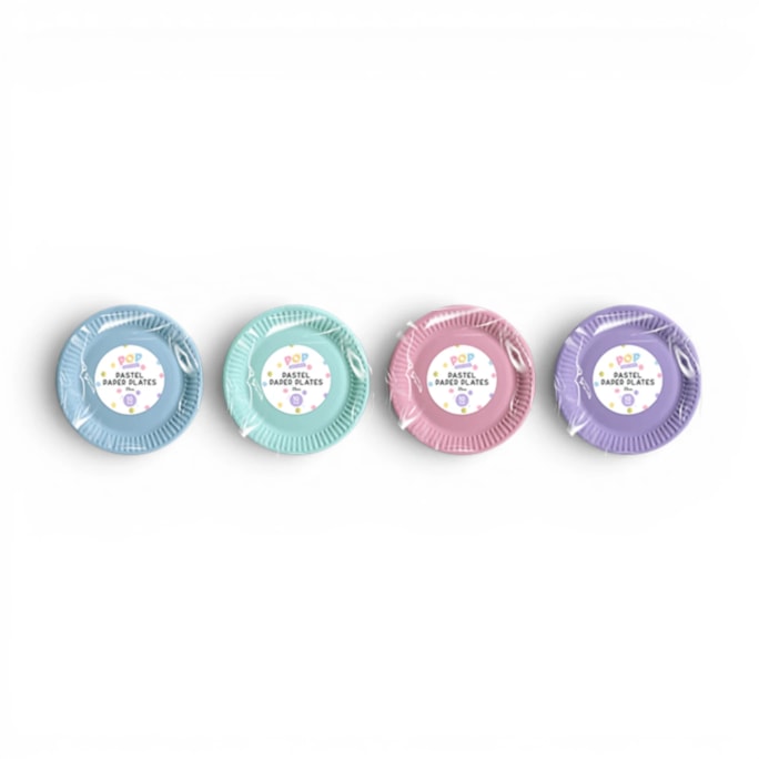 Wholesale Plastic Free Pastel Paper Plates 23cm 10pk CDU | Wholesale Direct