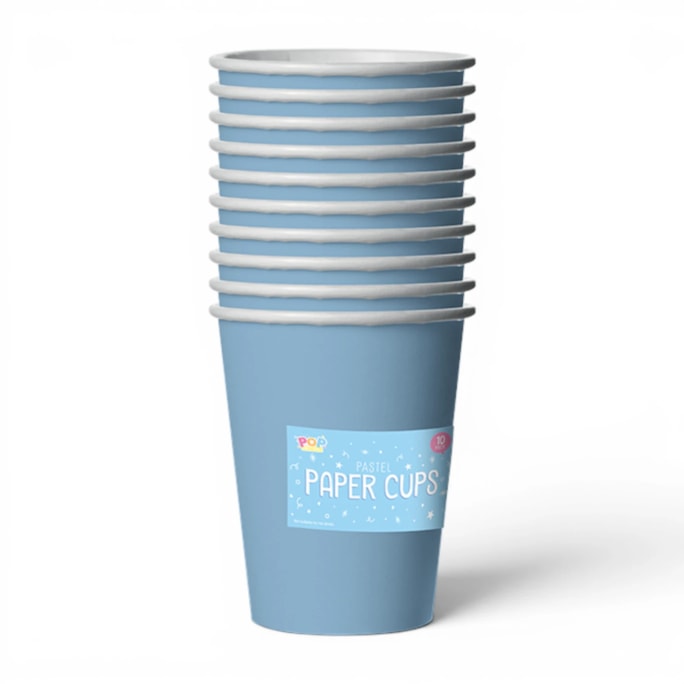 Wholesale Pastel Paper Cups 10pk CDU | Wholesale Direct
