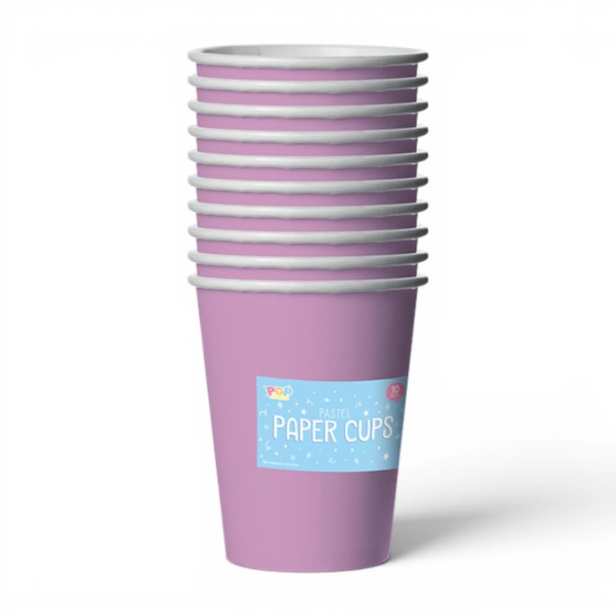 Wholesale Pastel Paper Cups 10pk CDU | Wholesale Direct