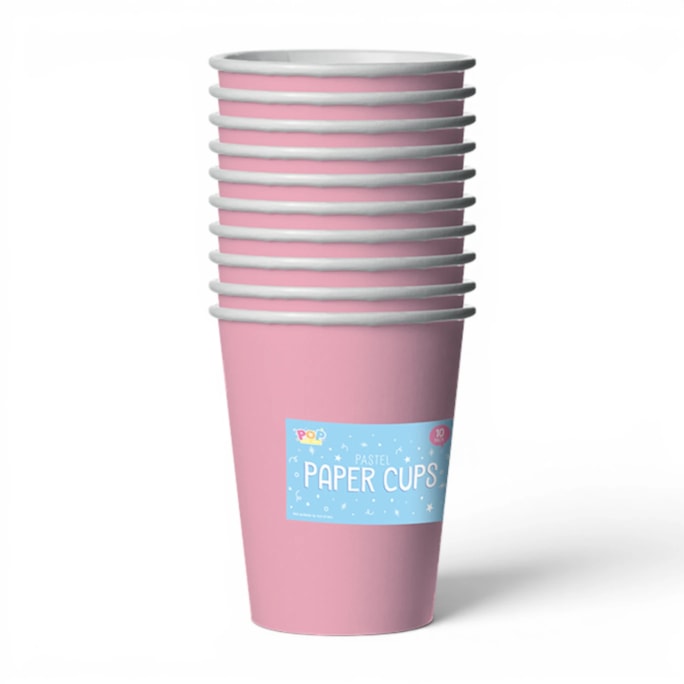 Wholesale Pastel Paper Cups 10pk CDU | Wholesale Direct
