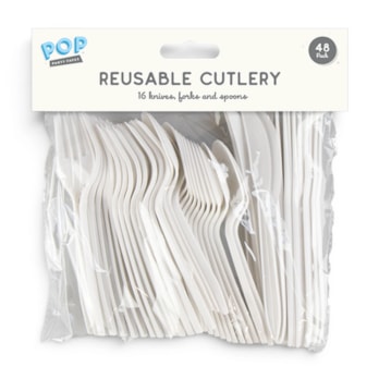 Wholesale Reusable Plastic Cutlery 48pk | Wholesale Direct